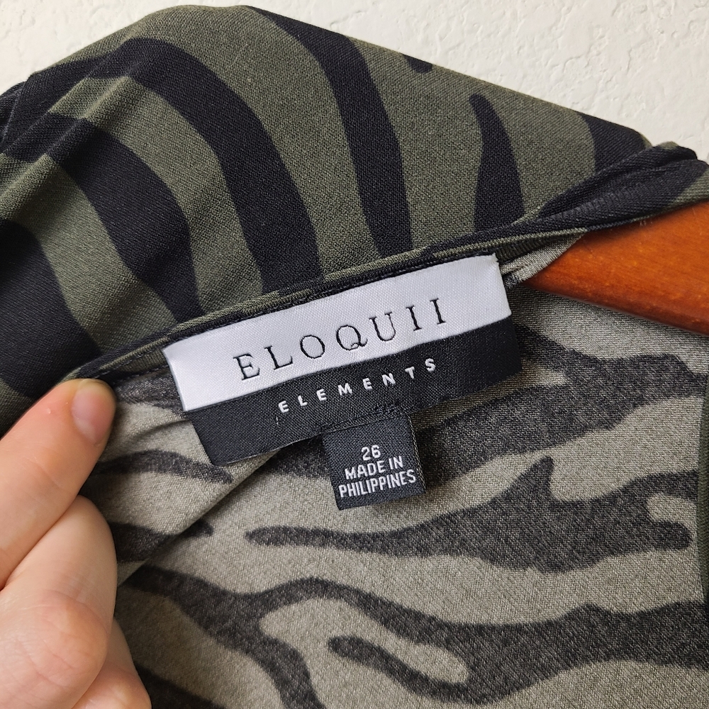 ELOQUII Elements Zebra Print Fit and Flare Dress - Picture 11 of 15